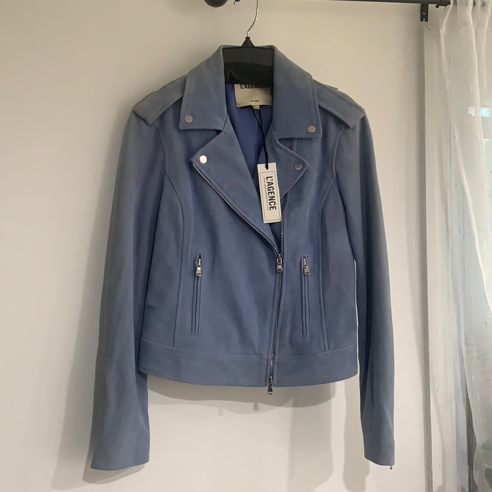 Light blue Moto Jacket